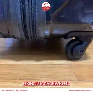 Fixing luggage wheels