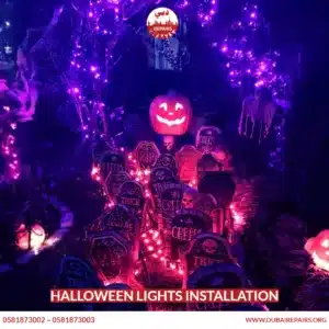 Halloween Lights Installation