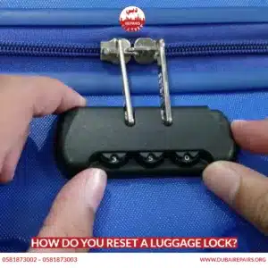 How do you reset a luggage lock?